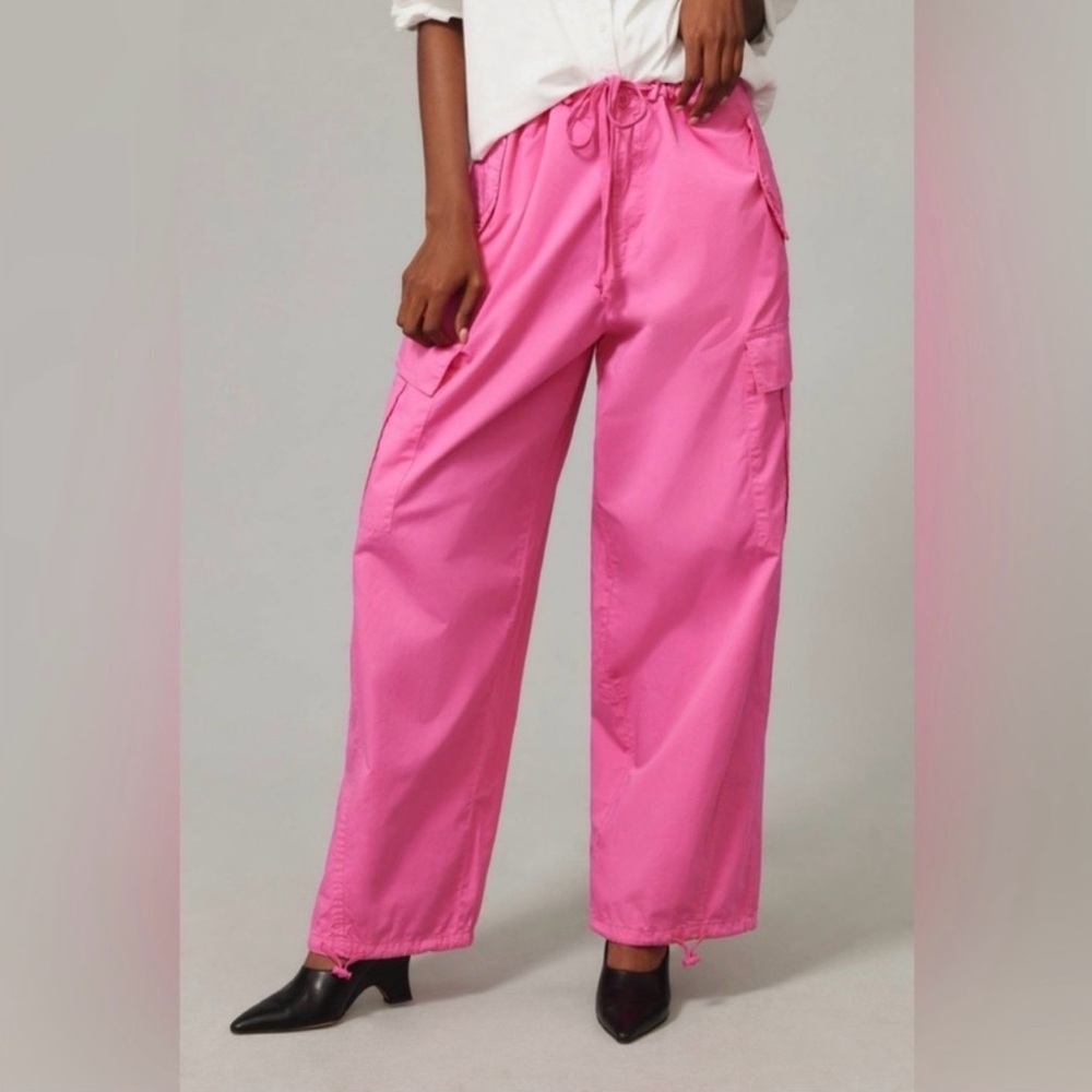 GOOD AMERICAN Good Parachute Pants in Malibu Pink - size XLarge - NWT